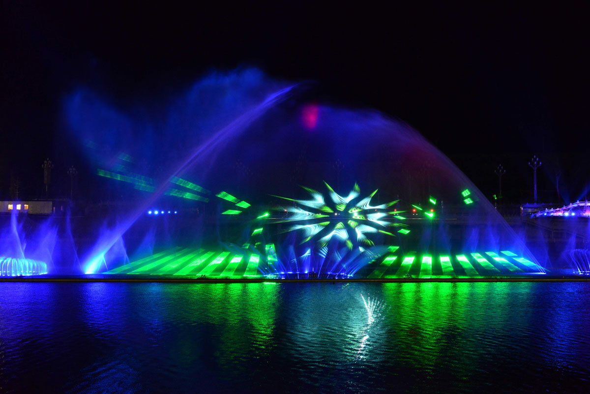 Fan Shape Water ScreenWater Screen Movie fountain