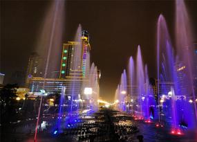 pool fountain, music fountain, led light