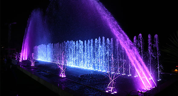 Music Fountain Dancing in Pool in Garden for Wedding Party in Beirut Lebanon