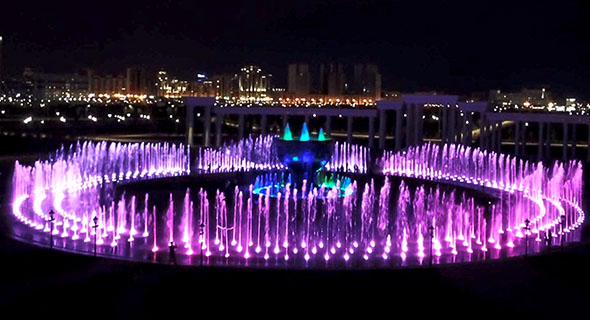 Kazakhstan Astana 20th Anniversary Celebration Dry Music Fountain