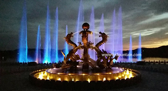 China Large Lake Floating Music Fountain in Cultural Tourism Zone